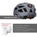 Adult Bike Helmet with Light - Matte Gray - L(23-24 in/59-61cm) | Mountain Road Bicycle Helmet for Men and Women - Buy Online on GoSupps.com