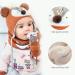 DORRISO Cute Kids Orange Knitted Caps Scarf Set for Autumn/Winter | Boys Girls Newborn Baby Beanies Hat | Warm & Comfortable - Buy Online on GoSupps.com