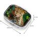 Wild Leopard Print 2 Compartment Small Pill Case | Cute Travel Pill Organizer & Purse Pill Box for Gifts - Buy Online on GoSupps.com