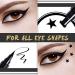 FATUXZ Double-headed Liquid Eyeliner Pen Stamp Set - Waterproof, Smudgeproof, Long Lasting - 4 Heart/Moon/flower/Star Shape Stamp Styles Included - Buy Online on GoSupps.com