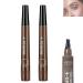 Lightsbetter Waterproof Brow Pen Tint My 4 Tip Brow Waterproof Lightsbetter Eyebrow Precisely My Brow Pencil Natural Precise 4 Point Eyebrow Pencil (04# Grey Brown) 04 # Grey Brown