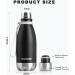 Koodee 9oz Small Stainless Steel Vacuum Insulated Water Bottle for Kids - Matte Black | Leak Proof & Double Wall Insulation - Buy Online on GoSupps.com
