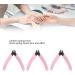 Nail Cuticle Clipper Automatic Rebound Ergonomic Anti Slip Inline Spring Stainless Steel Cuticle Trimmer for Home for Fingernail (Pink) - Buy Online on GoSupps.com