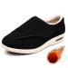 TDHLW Men's Women's Diabetic Edema Shoes Extra Wide Orthopedic Rehabilitation Shoes Lightweight Breathable Adjustable Closure Walking Senior Sneakers for Diabetic Comfort Slippers Black 47