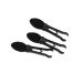 Pack of 3 replacement applicators, black