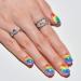 GLAMERMAID Pride Month Colorful Ombre Extra Short Press on Nails - 24 Pcs Squoval Round Fake Nails Manicure Kit for Women - Buy Online on GoSupps.com