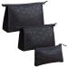 Cosmetics bag with zipper Light cultural bag make -up bag Waterproof cultural bag cosmetics organizer cosmetics bag Classic travel cosmetics pocket for flight bathroom 3 pieces