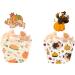 48 Pieces Thanksgiving Cupcake Toppers Cupcake Wrappers Kit Pumpkin Fall Cake Toppers for Harvest Day Autumn Cake Decoration(4 Style) - Buy Online on GoSupps.com