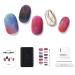 Zinipin Gellight Semi-Cured Gel Nail Strips | 24 Nail Wraps | Includes Nail Wipes Cuticle Stick & Nail File | Negative Space (Mood Day)