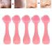 5 Pieces Manual Silicone Face Cleaning Brush Portable Deep Cleaning Skin Massager for Flawless Skin (Pink) | International Shipping - Buy Online on GoSupps.com