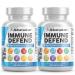 Immune Defense Support Supplement 8 in 1 w/ Zinc 50mg Quercetin Vit C 1000mg Vitamin D3 5000 IU Elderberry Turmeric Curcumin Ginger Echinacea - Immunity System Booster Adults Vegan - 60Ct (2)