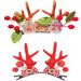 Christmas hair sponge crocodile chrams 2 pairs Christmas race antlers hair clip Christmas tree pine cone cute moose horns Christmas hair needle deer horn ears hairpins