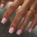 QINGGE Baby Pink Press on Nails Short Length Square Fake Nails Solid Color Stick on Nails Glue on Nails Glossy Acrylic Nails False Nails for Women 24Pcs A1 Solid Pink