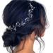 Unicra Bridal Wedding Hair Vine Silver Crystal Headband Bride Rhinestone Headpiece Hair Accessories for Women and Girls