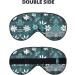 Teal Grey & White Floral Eye Mask - Soft Adjustable Sleep Mask for Men & Women | Nighttime Comfort - Buy Online on GoSupps.com