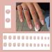 French False Nails Short 24Pcs White French Fake Nails Square Press on Nails Pattern Glitter French Nail Tips with Nail Glue Squoval Stick on Nails for Women Girls Nails Art (Glitter) - Buy Online on GoSupps.com