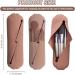 Travel Makeup Brush Holder - Silicone Washable Organizer Case for Women - Portable Dark Pink Cosmetic Brush Storage Tool - Buy Online on GoSupps.com