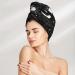 Buy Hair Towel Wrap | Quick Drying Towel Turban with Button - Crescent and Stars Design - Buy Online on GoSupps.com