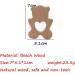 Alenybeby 2pcs Wooden Polar Bear Nursing Necklace - Handmade Beech Pendant for Kids | Natural Animal Shape Accessories - Buy Online on GoSupps.com