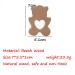 Arakierst 2pcs Wood Polar Bear Teething Accessory - Natural Handmade Nursing Necklace Pendant - Buy Online on GoSupps.com