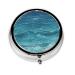 The Deep Blue Searound Pill Box 3 Compartment Round Pill Box Organizer &Portable Travel Pill Box for Traveling.