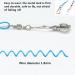 Vogelleine Parrot Dish Leash & Anti-Bite Bird Dishes - 5m Adjustable Training Rope (2 Pieces Blue & White) - Buy Online on GoSupps.com