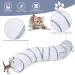 Sheldamy 4-Way Cat Tunnel for Indoor Cats - Collapsible Interactive Play Toy with 1 Play Ball - White & Grey - Buy Online on GoSupps.com