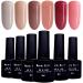 Warm girl uv nail polish nude color set 6 color 8ml gel nail polish set shellac nail polish uv led nail polish durable health off gel nail polish
