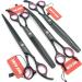 Professional 8.0 Inch Dog Grooming Scissors Set - Straight, Thinning, Curved & Chunkers (4pcs) with Comb - Buy Online on GoSupps.com