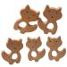 Arakierst 10pcs Organic Wood Fox Teether - Handmade Beech Wooden Animal Shape for DIY Pacifier Chain - Buy Online on GoSupps.com