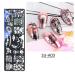 Set of Stainless Steel Cartoon Nail Stamping Plates & Sponge Pen - Su-H04 | International Shipping Available - Buy Online on GoSupps.com