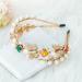 IYOU Boho Pearl Headband Multicolor Shiny Crystal Hair Band Double Wedding Prom Hair Accessories for Women (Gold Butterfly) - Buy Online on GoSupps.com