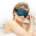 Teal Flower Skull Funny Sleep Mask - Adjustable Elastic Strap for Men and Women - Blackout Eye Shade for Sleeping, Travel, Nap - Cute Design - 1 Count - Buy Online on GoSupps.com
