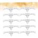 Mikinona Scale Ruler 10pcs Set Makeup Ruler Microblading Eyebrow Ruler Eyebrow Guide Measure Tool Stickers Make up Makeup Gadgets - Buy Online on GoSupps.com