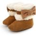 Yinuoday Winter Baby Girls Snow Boots | Anti-Slip Prewalker Newborn Boots for 12-16 Month Infants in Dark Brown - Buy Online on GoSupps.com