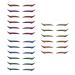 TOVINANNA 36 Pairs Anti Sweat Eyeliner Eyeshadow Stickers Women Eyeliner Decal Eyeliner Sticker Two Sided Tape Eyeliner Tape Waterproof Eyeliner Decal Eye Line Sticker Water Proof Template