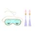 Utopiat Audrey Hepburn Style Silk Sleep Mask & Ear Plugs with Tassel Set for Women | Cute Eye Mask Earplugs Sleeping Beauty Set Costume Accessory