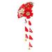 Japanese Hair Clip Women Japanese Kimono Tassel Hairpin Tsumami Flower Hair Scrunchie Band Clip for Women Girls Red Rot