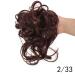 Hair Part Hair Tie Updos | Messy Bun Scrunchy Extensions - #2H33 Natural Black Mix Dark Brown - Buy Online on GoSupps.com