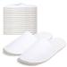 Anmerl Spa Slippers for Men and Women - Premium Bulk Hotel Slippers - Breathable Soft Cotton House Guest Slippers - Non Slip, Washable, Reusable - 10 Pairs (White) 6-11 Women/6-10 Men White