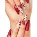 Vatocu Christmas False Nails - Long Snowflakes Glitter Press on Nails for Women and Girls (24pcs) - Buy Online on GoSupps.com