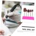 BESPORTBLE 1 Set Nail Sand Ring Cap Nail Bit Nail Art Kit Nails Kit Set Professional Nail Drill Nail Drill Bit Set for Ceramic Nail Drill Bit Nail Salon Storage Box Nail Art Accessory Alloy 8x6cm Rosy - Buy Online on GoSupps.com