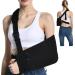 Fotgok Breathable Arm Sling with Waist Belt for Shoulder Men Women-Shoulder Immobilizer with Strong Support-Youth Breathable Arm Support Brace for Shoulder Injury  Black