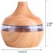 Wood Aroma Diffuser 300ml - USB Oil Fragrances Humidifier with LED Color Changing for Yoga Spa & Living Room - Buy Online on GoSupps.com