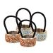 Lurrose 4pcs Rhinestone Glitter Ponytail Holder Cuff Metal Hair Ties Gothic Punk Hair Holder Elastic Hair Band Rope