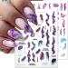 6 Colors Marble Nail Stickers - Self-Adhesive 3D Nail Art Accessories | Bronzing Silver Blooming Designs - Buy Online on GoSupps.com