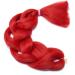 Jumbo Braiding Hair Extensions Colorful Synthetic Hair for DIY Crochet Box Braids Ombre 1Pc 24inch Red - Buy Online on GoSupps.com