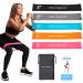 Valypanor Resistance tapes 5 Set Fitness straps 100% Natural latex fitness band Resistance for men and women for home gym workout yoga fitness strength training physiotherapy free carrying bag