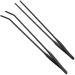 Wzong Pack of 2 Aquarium Tweezers Extra Long Stainless Steel Straight and Curved Tweezers Long Feeding Tongs for Aquascape Tools for Aquarium Systems 10.6 Inches (27 cm) Black