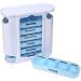 Schramm 3-Piece Weekly Pill Organizer - White & Blue Slide Tablet Box | 7-Day Dosage Medication Management - Buy Online on GoSupps.com